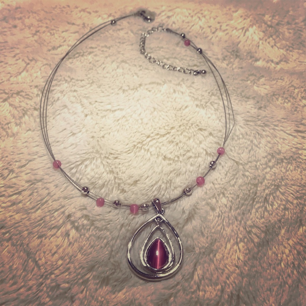 Pink and Silver Lia Sophia Necklace